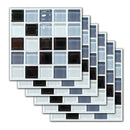 6Pcs Black Mosaic Self-adhesive Bathroom Kitchen Decor Wall Stair Tile S GIG