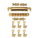 Electric Guitar Roller Saddle Tailpiece & 6R Tuner for Les Paul EPI Tune Or