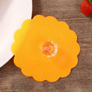 Silicone Large Diamond Cup Cover Heat Resistant Sealed Cups Lid (Orange) A