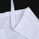 Kitchen Ware Chef Half Bistro Apron with Center Divide Pocket-White