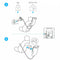 Car Back Clip QC3.0 Four USB Port Car Extension Cable Fast Charger