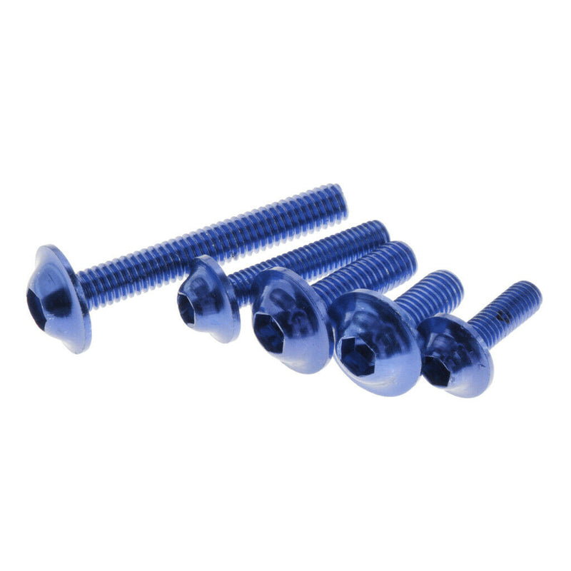 1 Set Blue M6 M5 Fairing Bolts Fastener Clip Screw Nut Kit for Motorcycles