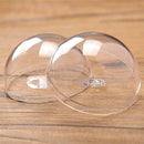 1Pc Clear Plastic Ball Christmas Baubles Sphere Fillable Xmas Tree Hanging Decor