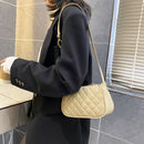 Fashion Lattice Pattern Women Handbag Chain Shoulder Underarm Bag (Khaki)