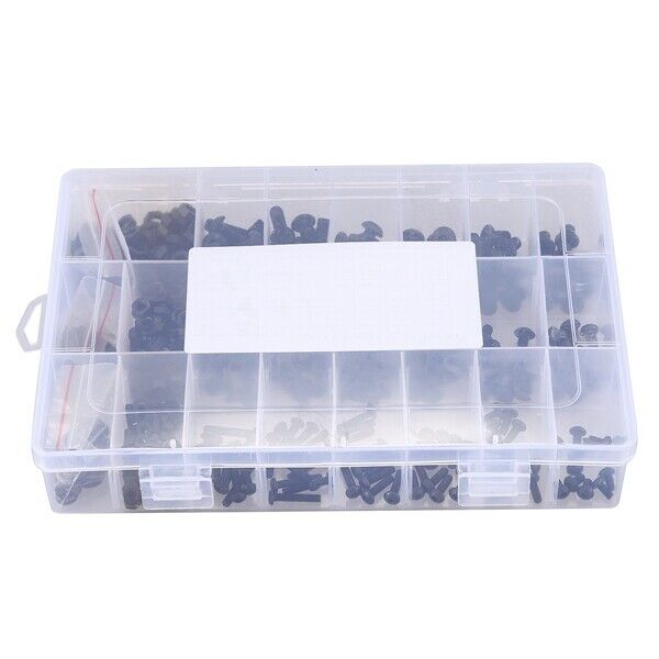 570 PCS M3 M4 M5 Alloy Steel Hex Socket Button Head Cap Nuts Flat Washers K F9C2