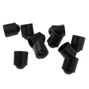10pcs Rubber Pool Cue Tip Head Protector Cover for Billiard Snooker Black