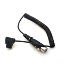 D-Tap Male to Female 4-Pin XLR Coiled Cable for Power Supply Battery Adapter