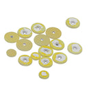 16p Flute Pads Woodwind Repair Replacement Music Instrument Accessory Yellow