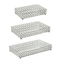 Mirrored Crystal Vanity Tray Decorative for Perfum, Jewelry Makeup 25x15x5cm