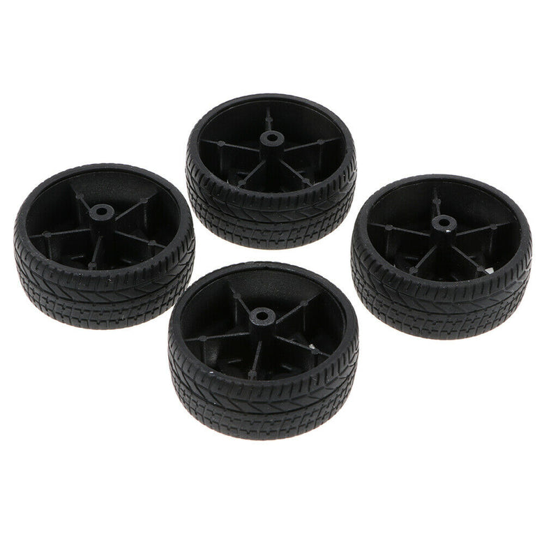 1:10 Scale 4pcs Rubber 5 Spoke Wheel Rim & Tyres For RC Racing Car Parts