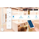 Smart Home Wifi Timer Extension 3 Uk Plug Power Strip 2usb Fast Charge Indi