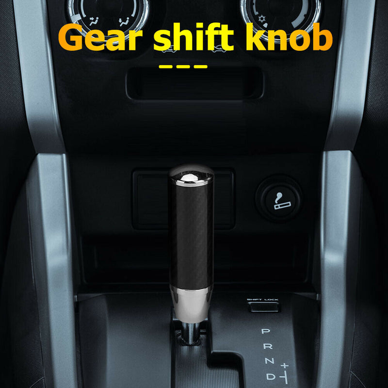 Car Gear Shift Knob Carbon Fiber Aluminum Shifter Lever Stick Knob Universal
