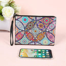 DIY Mandala Special Shaped Diamond Painting Wristlet Wallet Zipper Clutch