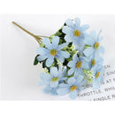 Artificial Silk  Flower Bouquet 5 Stems 10 Heads, 33cm/12.99''-Blue
