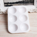 12 Pcs Paint Palettes Rectangular Watercolor Palette Painting White 6 Well Tray