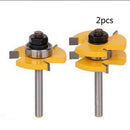 2x Matched Tongue Groove Router Bit 1/4" Shank Woodworking Cutter Tool