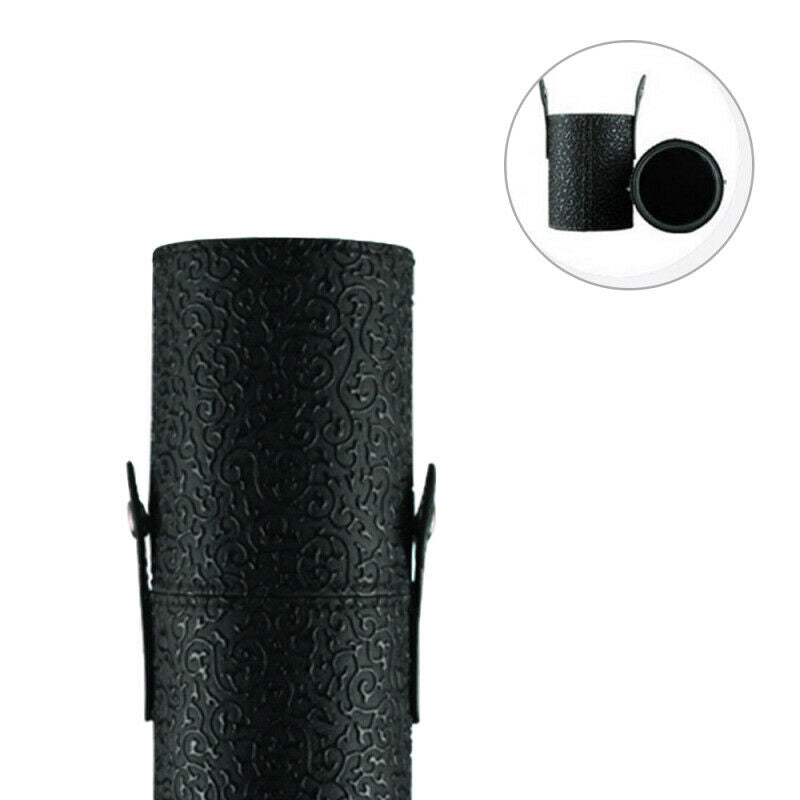 Leather Cosmetic Cup Case Makeup Brush Pen Holder Empty Storage Box Organizer