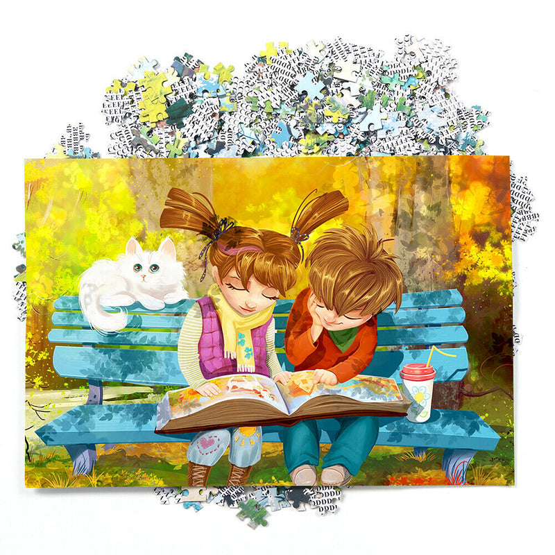 1000pcs DIY Reading Children Jigsaw Cartoon Puzzle Toys Assembling Picture