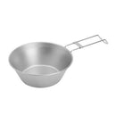 Portable Outdoor Folding Bowls Stainless Steel Plate Camping Cookware Food  K9G8