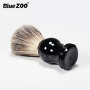 Bluezoo Shaving Brush Barber Beard Care Tool With Black Wood Handle Synthet
