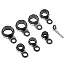 8pcs Stainless Steel Fishing Rod Guides Eyes Guide Ring Tip Line Ring