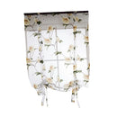 Flower Roman Curtain Window Sheer Balloon Curtain Cafe Kitchen Bedroom