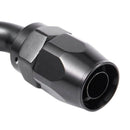 45 Degree Fast Flow Stealth Black Hose Fitting:AN10 14mm