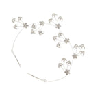 Delicate Hair Flower Heart Crystal Vine Clip Wedding Bridal Party Headdress