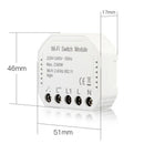 2Pcs Wifi Smart Light Switch Diy Breaker Module Smart Life/Tuya App Remote