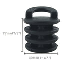 10Pcs Plastic Canoe Boat Marine Kayak Scupper Stoppers Plugs 30mm Dia. Black