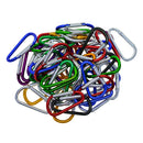 50Piece Mixed D Shaped Aluminum Carabiner Hook Keychain Snap Clip Climbing