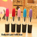5PC Multi-Color Lipstick Shape Ballpoint Pen Blue Ink Ballpen Stationery AU