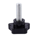 Locking screw, M10 x 30 mm, star grip, 40 mm diameter metal