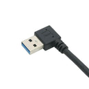 Left Angled 90 Degree USB 3.0 to Micro USB 3.0 10Pin Data Charger Cable