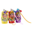 12pcs Creative Wooden Russian Matryoshka Keychain Car Handbag Ornaments A
