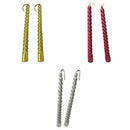 6pcs Taper Twisted Spiral Long Candles for Dinner Dining Table Wedding Decor