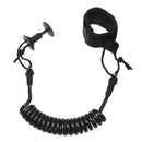 Wrist Coil Leash Surf Board Coiled Cord 4FT7MM Black for Sporting