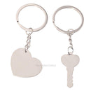 2pcs Zinc Alloy Heart I Love You Letter Key Chain Ring Valentine's Day Gifts