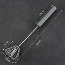 1pc Semi-automatic Egg Beater Whisk Manual Hand Mixer Self Turning Egg Stirr Hn