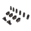12 Pieces Boat Nylon Fittings Hardware Set 7/8 Inch Black Fits 3 Bow Bimini V2O8