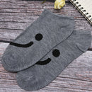 5Pairs Women Socks Candy Color Socks Slippers Short Ankle Socks Smile Socks OZ