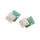 2pcs Female Type A USB For 2.54MM PCB Board DIP Adapter BX