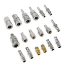 18pc Quick Coupler Set Air Hose Connector Fittings 1/4 Connection Kit