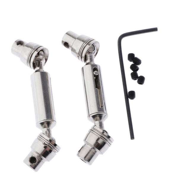 2pcs Steel Universal Drive Shaft for WPL B14 B24 MN35 MN66 Q62 Q65 1/16 RC