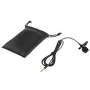 Wired 3.5mm Lavalier Clip On Microphone Condenser Mic with Carry Bag for Audio