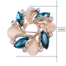 Fashion Crystal Bauhinia Shape Brooch For Women Dress Decorative Pin