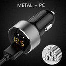 3.6A Fast Charging 2/Dual USB Car Charger LED Metal Universal For Phone Min Q9K9