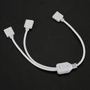 1 to 2 Female 5 Pin Flexible Connector RGBW LED Strip Splitter Cable White X7G7