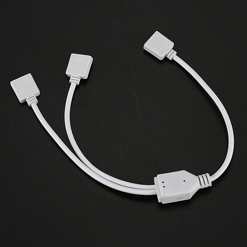 1 to 2 Female 5 Pin Flexible Connector RGBW LED Strip Splitter Cable White X7G7