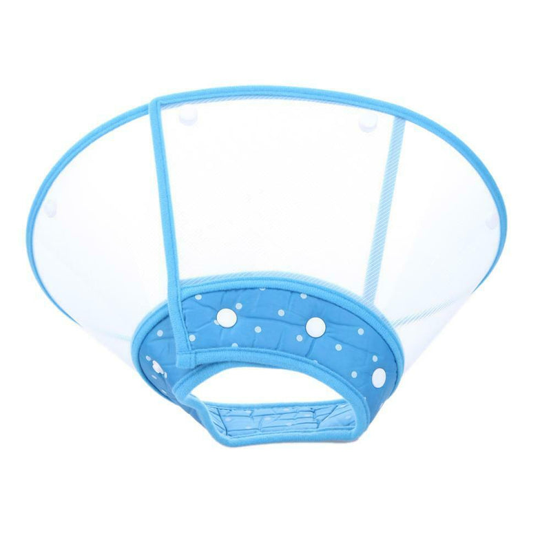 Dog Wound Recovery Cover Pet Anti-Bite Lick Medical Cone Collar (Blue L) A
